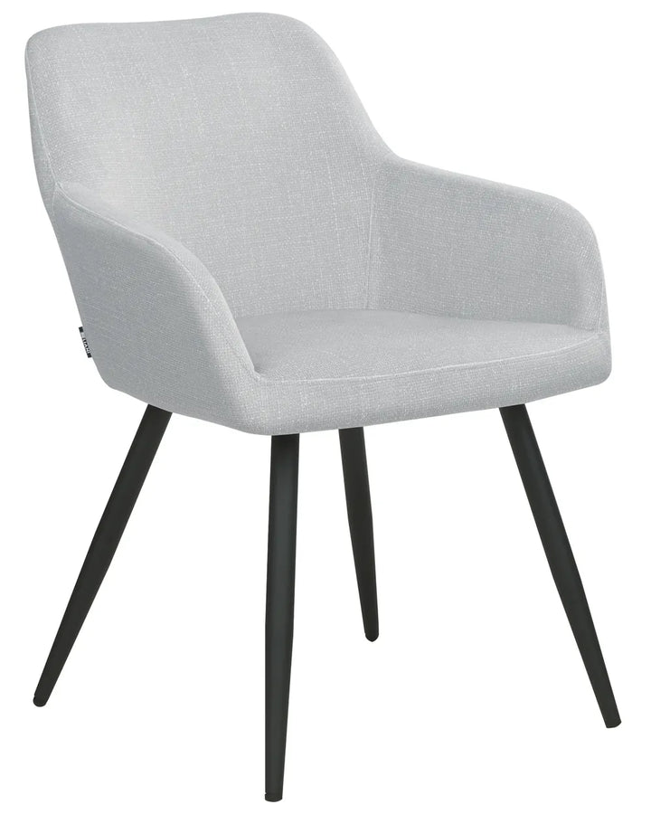 Set of 2 Dining Chairs Velvet Light Grey Frank