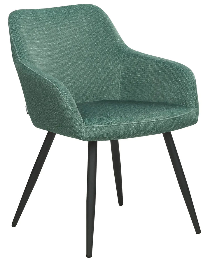 Set of 2 Dining Chairs Velvet Dark Green Frank