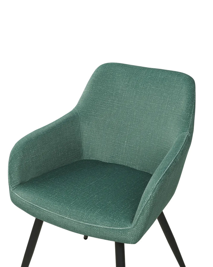 Set of 2 Dining Chairs Velvet Dark Green Frank