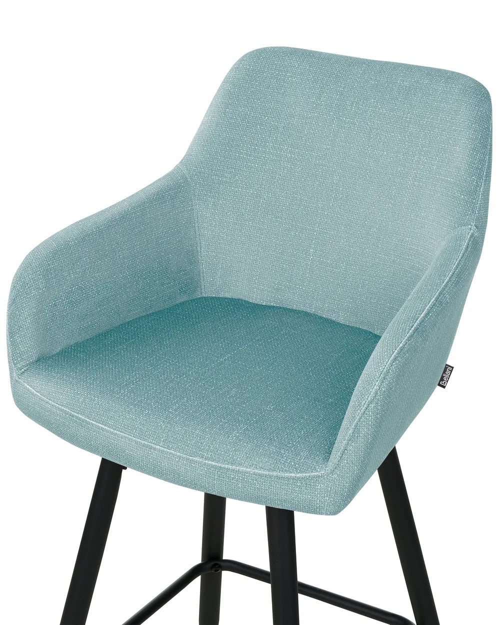Set of 2 Bar Chairs Velvet Light Blue Frank