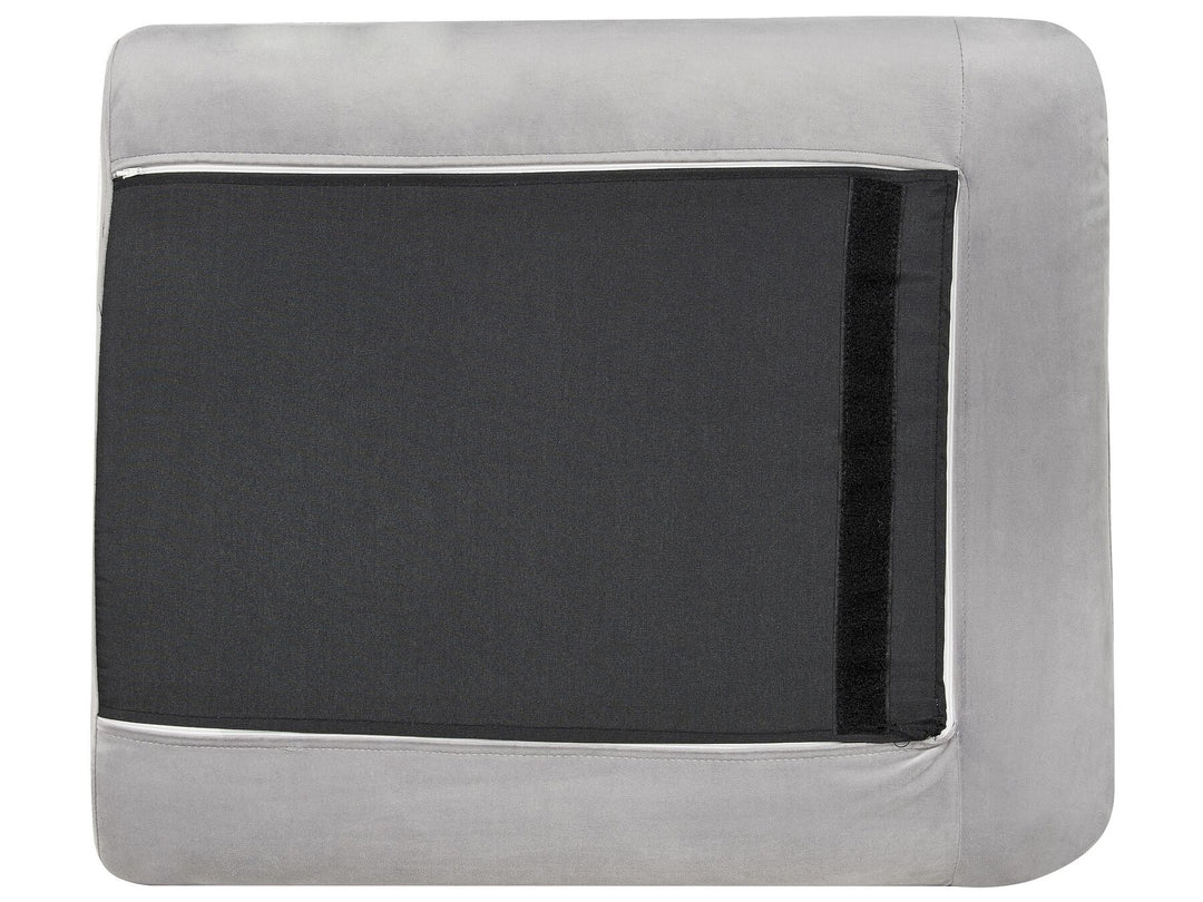 Velvet Corner Sofa Right Hand Grey Vinterbro