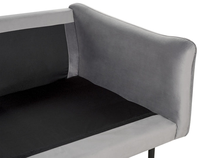 Velvet Corner Sofa Right Hand Grey Vinterbro