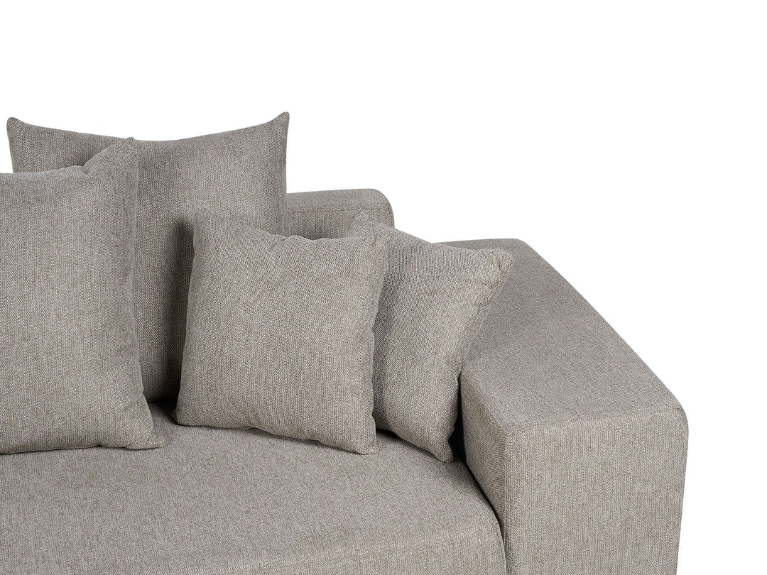 Luspa Left Hand Fabric Corner Sofa Bed with Storage Taupe