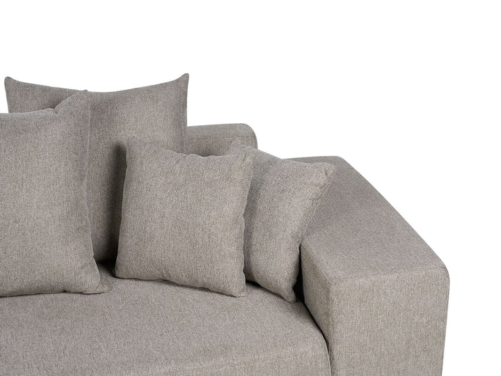 Luspa Left Hand Fabric Corner Sofa Bed with Storage Taupe