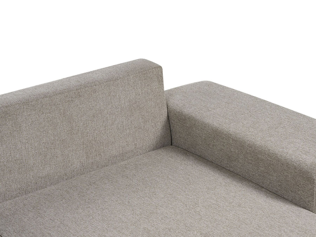 Luspa Left Hand Fabric Corner Sofa Bed with Storage Taupe