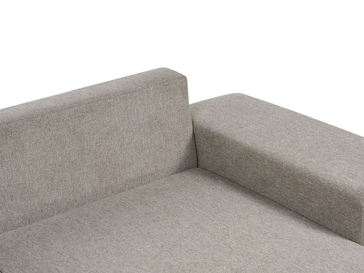 Luspa Left Hand Fabric Corner Sofa Bed with Storage Taupe