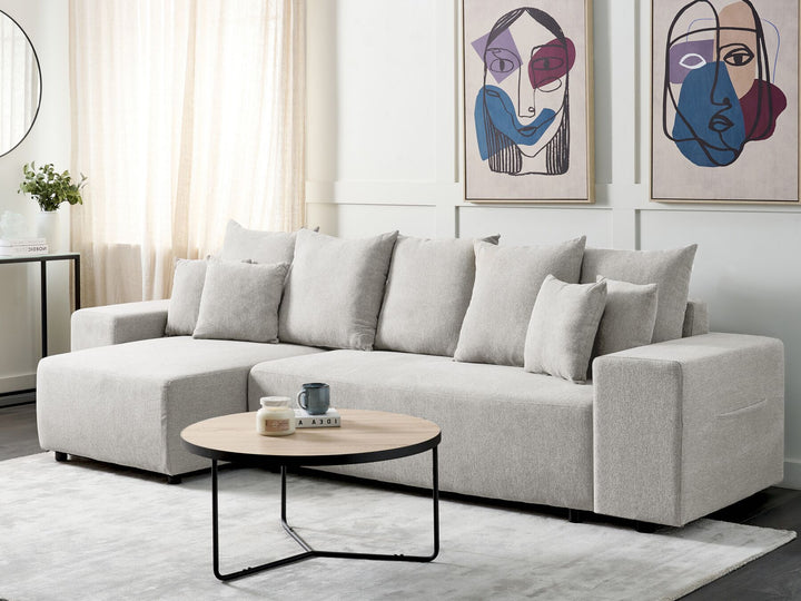Luspa Corner Sofa Light Grey Right Hand