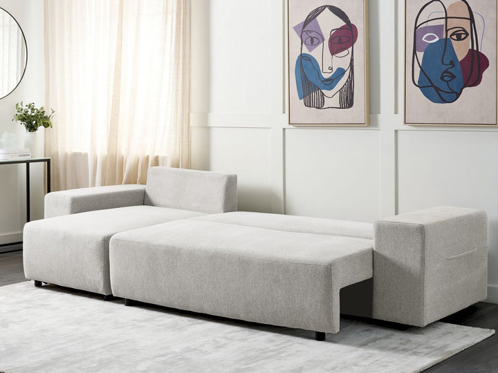 Luspa Corner Sofa Light Grey Right Hand
