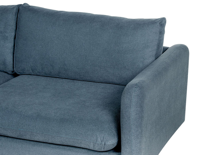 Fabric Corner Sofa Right Hand Blue Vinterbro