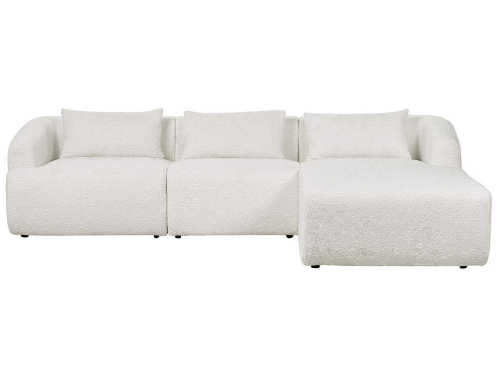 Svansele Left Hand Boucle Corner Sofa White 