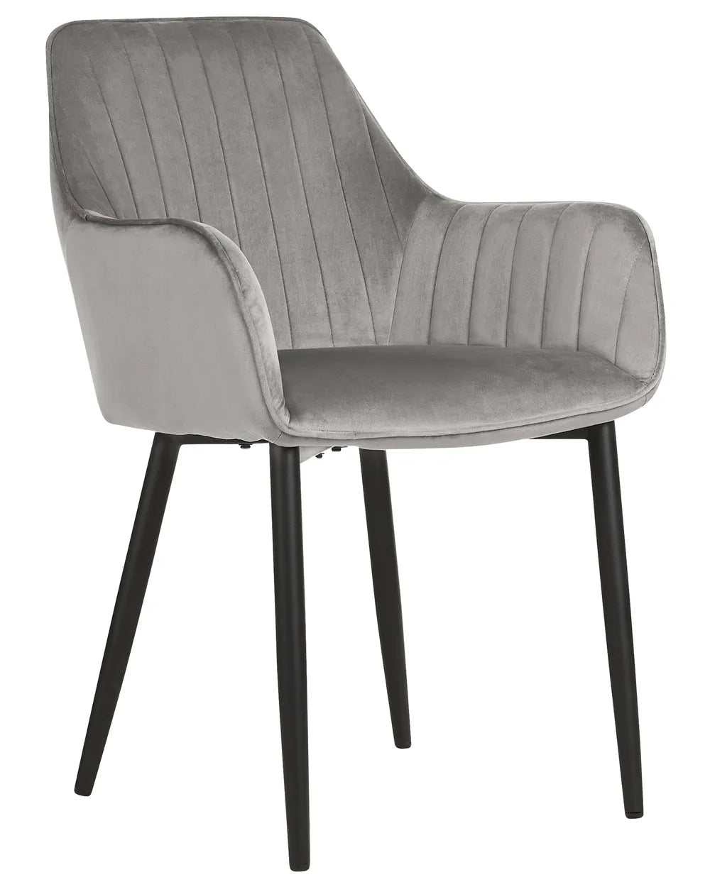 Set of 2 Dining Chairs Velvet Dark Grey Kyla