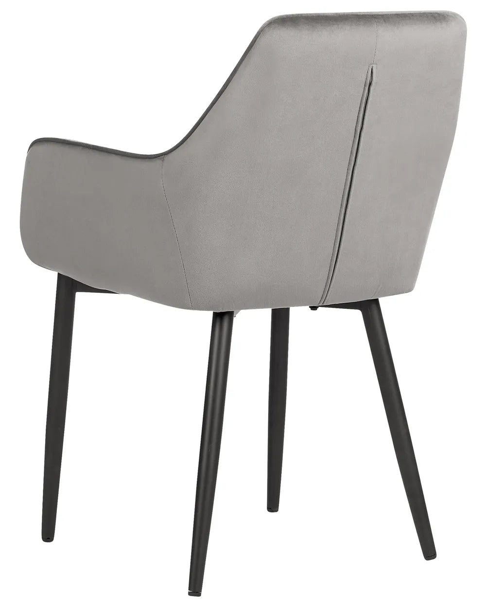 Set of 2 Dining Chairs Velvet Dark Grey Kyla