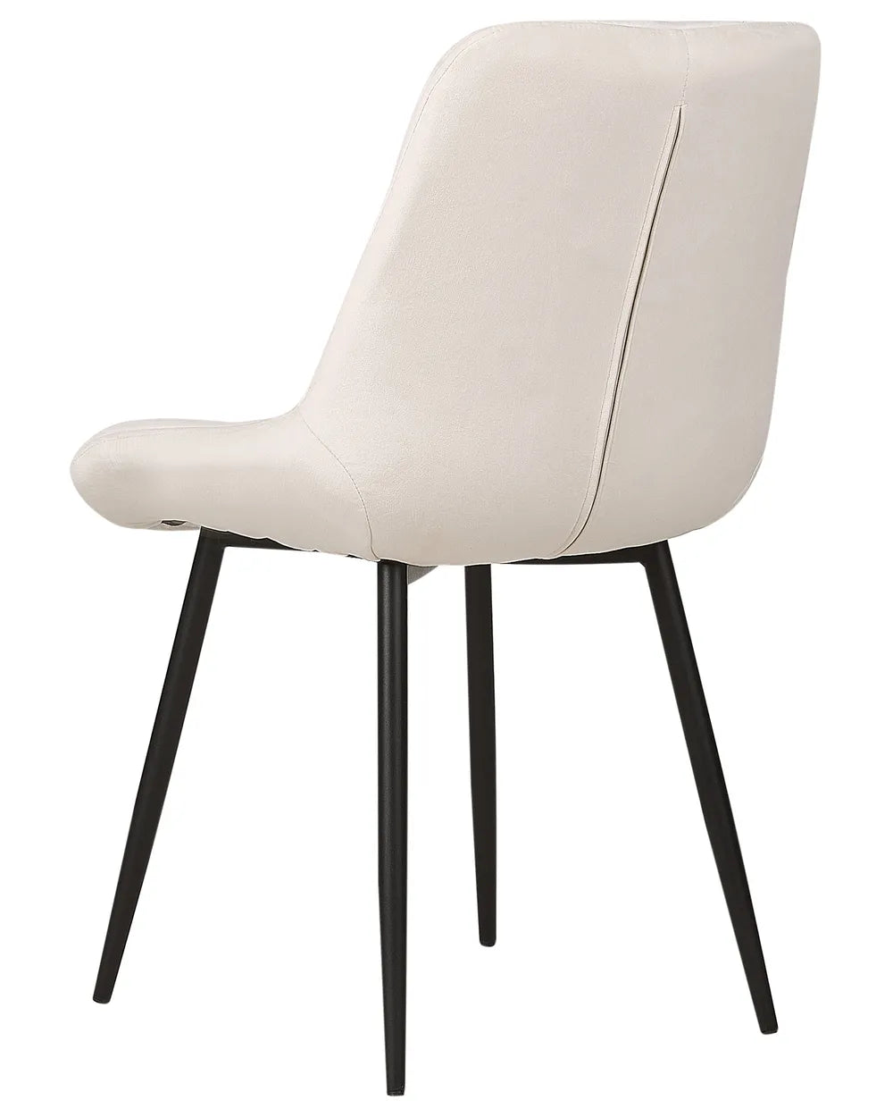 Set of 2 Dining Chairs Velvet Off-White Flora