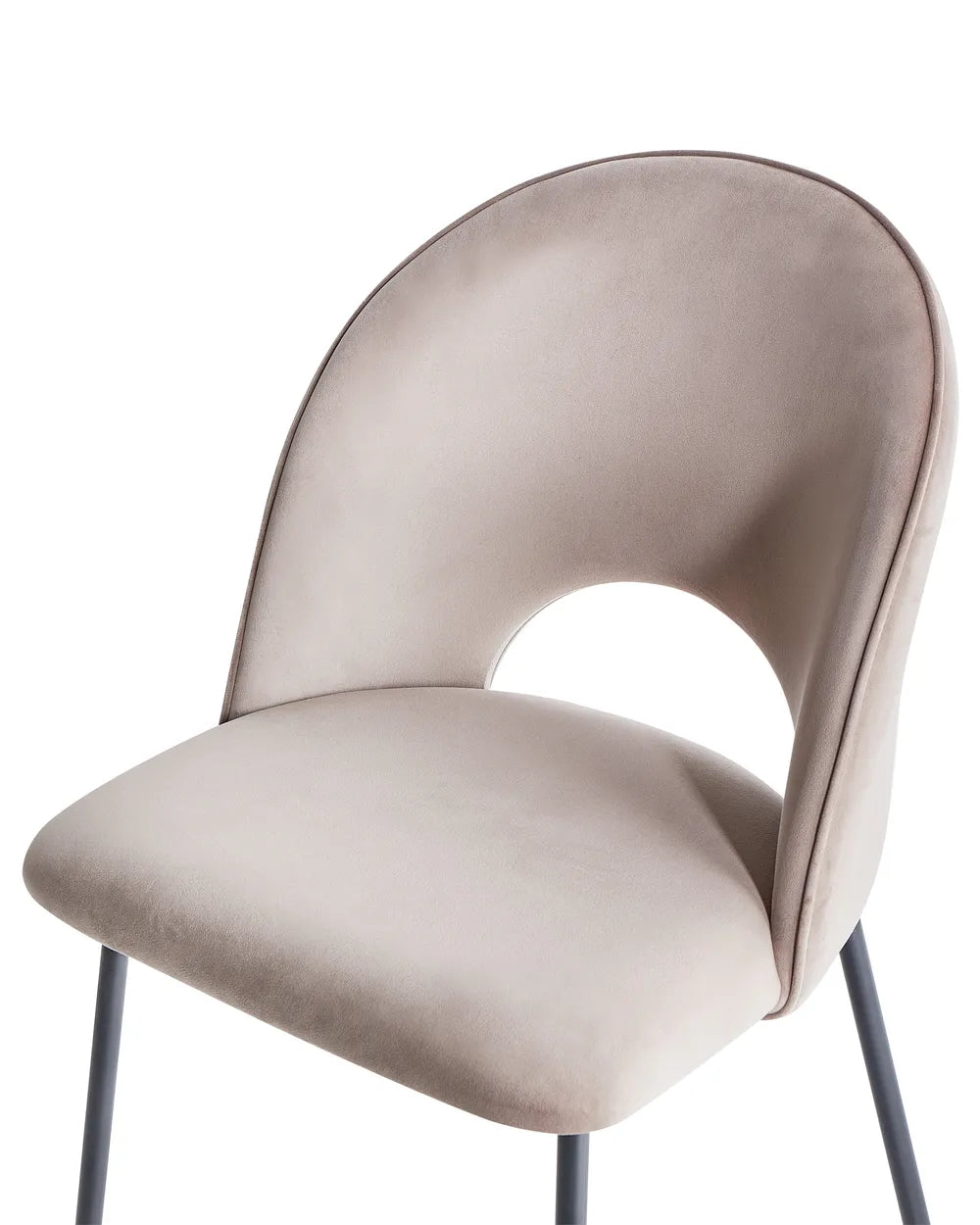 Set of 2 Dining Chairs Velvet Taupe Pia