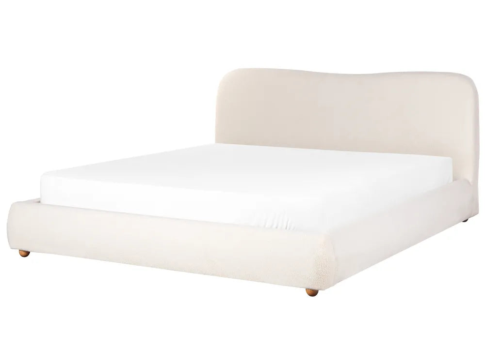Ottoman Bed Boucle 180 x 200 cm (EU Super King) Off-White Lorelai