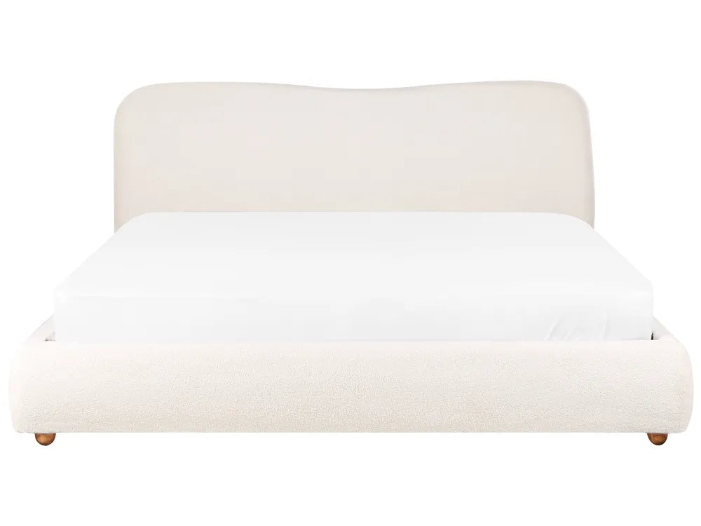 Ottoman Bed Boucle 180 x 200 cm (EU Super King) Off-White Lorelai