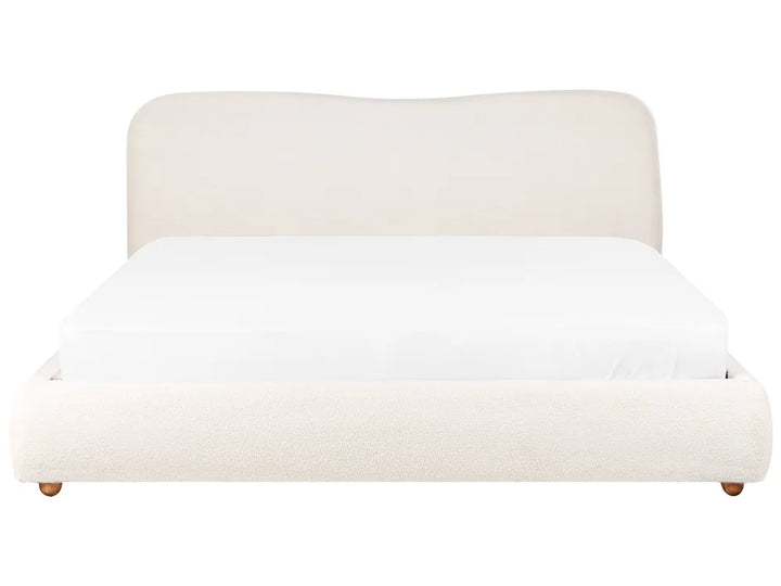 Ottoman Bed Boucle 180 x 200 cm (EU Super King) Off-White Lorelai