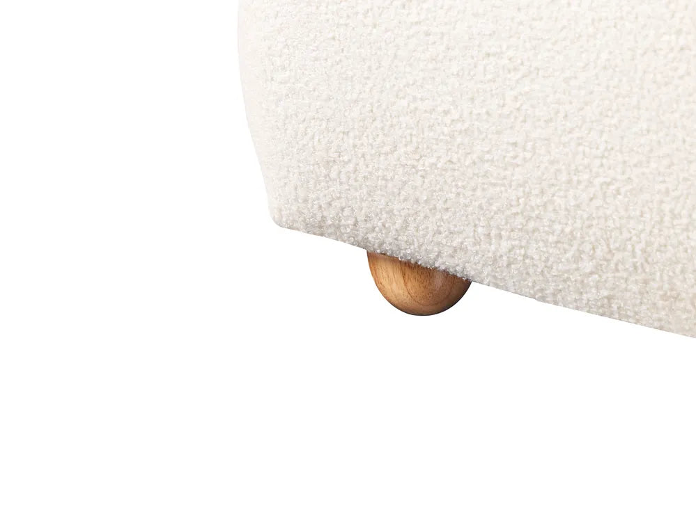 Ottoman Bed Boucle 180 x 200 cm (EU Super King) Off-White Lorelai