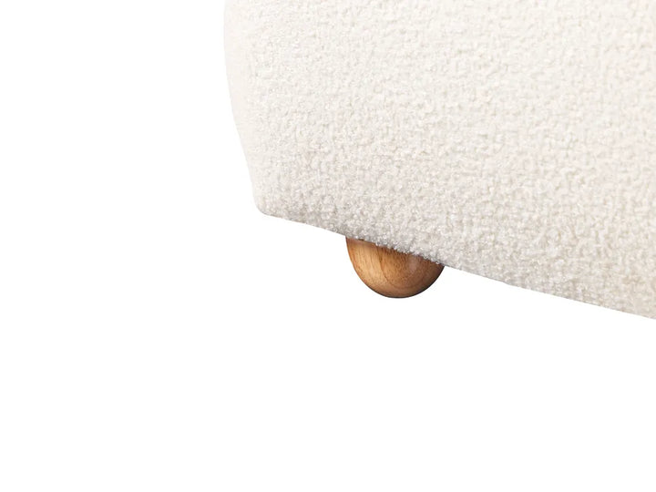 Ottoman Bed Boucle 180 x 200 cm (EU Super King) Off-White Lorelai