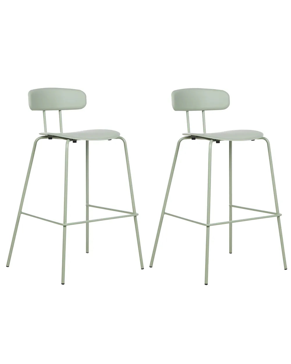 Set of 2 Bar Chairs Light Green Trendy Design Orvion