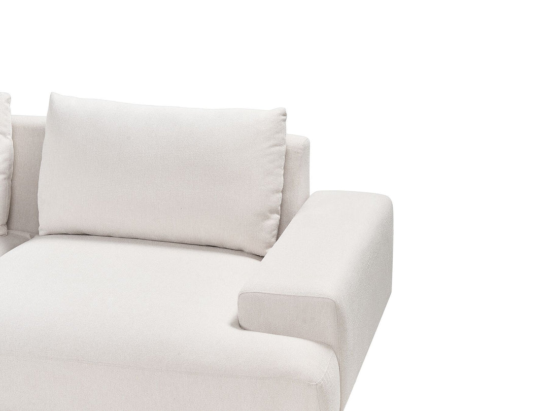 Mariferd Left Hand Corner Fabric Sofa Beige