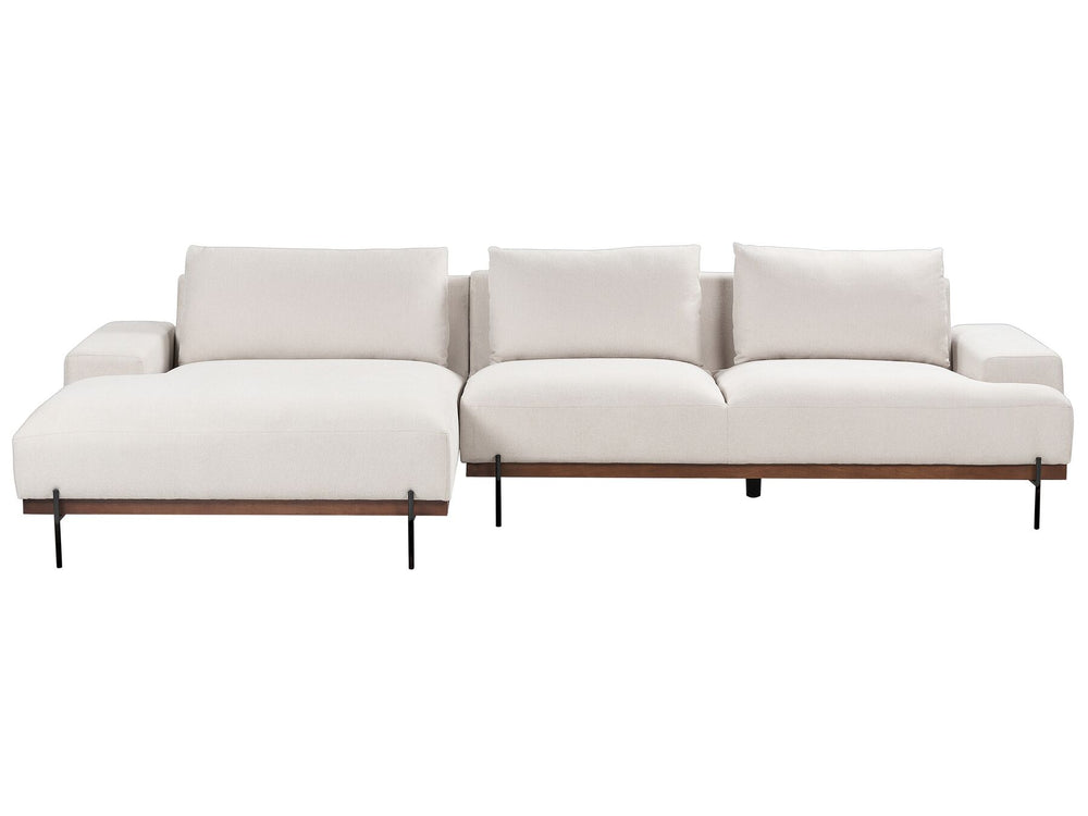 Mariferd Right Hand Corner Fabric Sofa Beige
