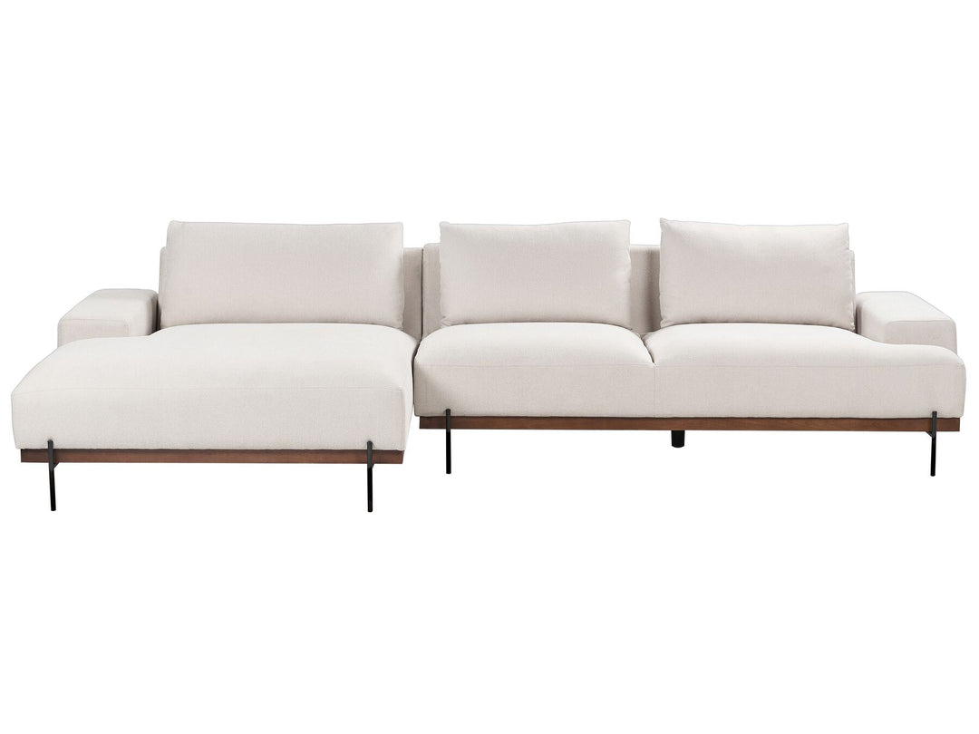 Mariferd Right Hand Corner Fabric Sofa Beige