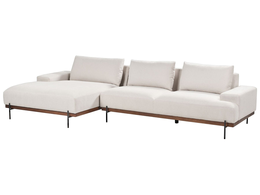 Mariferd Right Hand Corner Fabric Sofa Beige