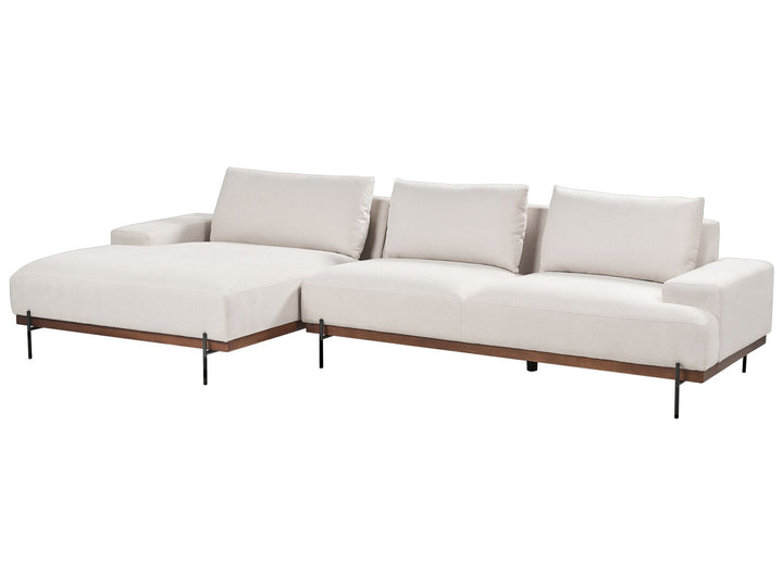 Mariferd Right Hand Corner Fabric Sofa Beige