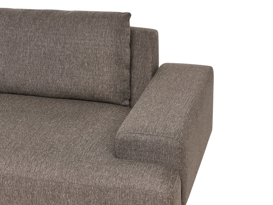 Mariferd Left Hand Fabric Corner Sofa Brown