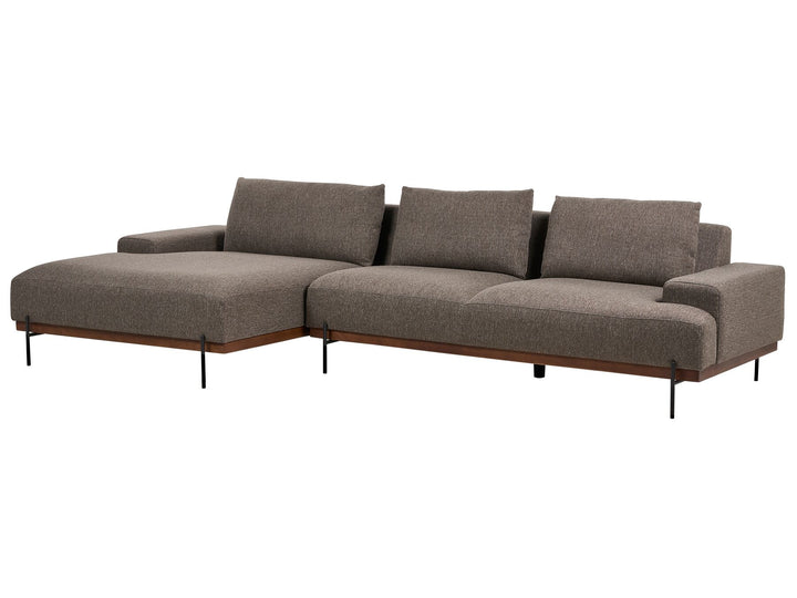Mariferd Right Hand Corner Fabric Sofa Brown