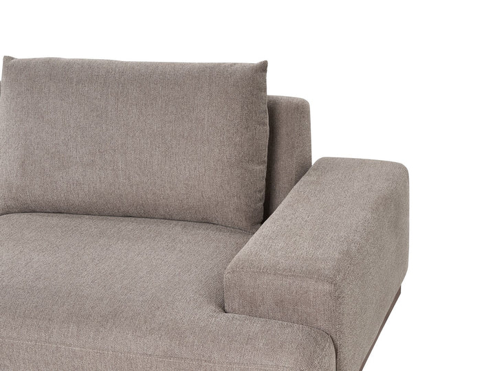 Mariferd Left Hand Corner Fabric Sofa Light Brown