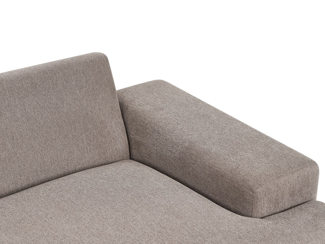 Mmariferd Right Hand Corner Fabric Sofa Light Brown
