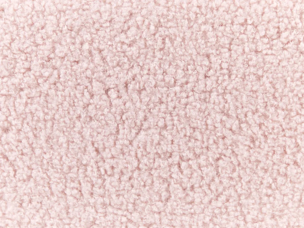 Ottoman Bed without Headboard Boucle 90 x 200 cm (EU Single) Pastel Pink Eirwen
