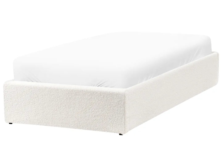 White bed frame on a white background