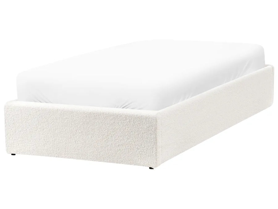 White bed frame on a white background