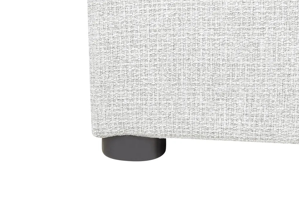 Ottoman Bed without Headboard Fabric Eirwen 90 x 200 cm (EU Single) Light Grey