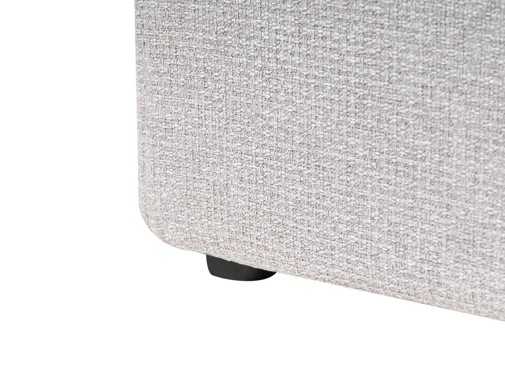 Ottoman Bed without Headboard Fabric 140 x 200 cm (EU Double) Light Grey Miley
