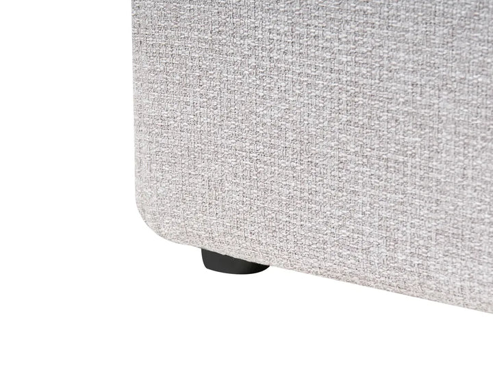 Ottoman Bed without Headboard Fabric 140 x 200 cm (EU Double) Light Grey Miley
