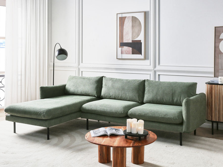 Vinterbro Fabric Corner Sofa Right Hand Green