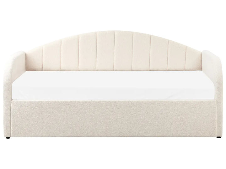 Trundle Bed Boucle Purdy 90 x 200 cm (EU Single) Light Beige