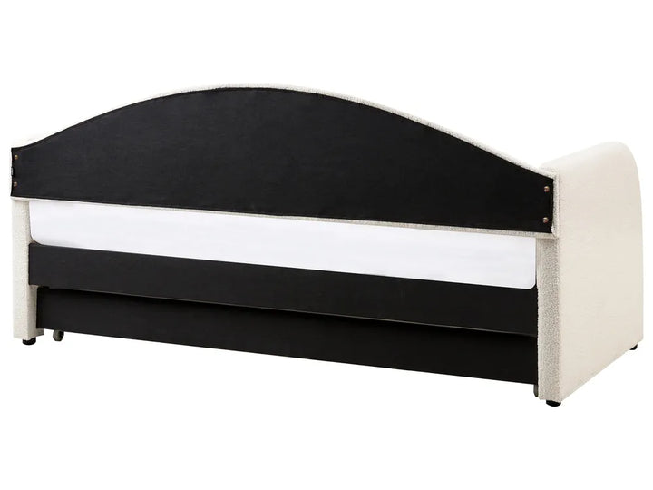 Trundle Bed Boucle Purdy 90 x 200 cm (EU Single) Light Beige