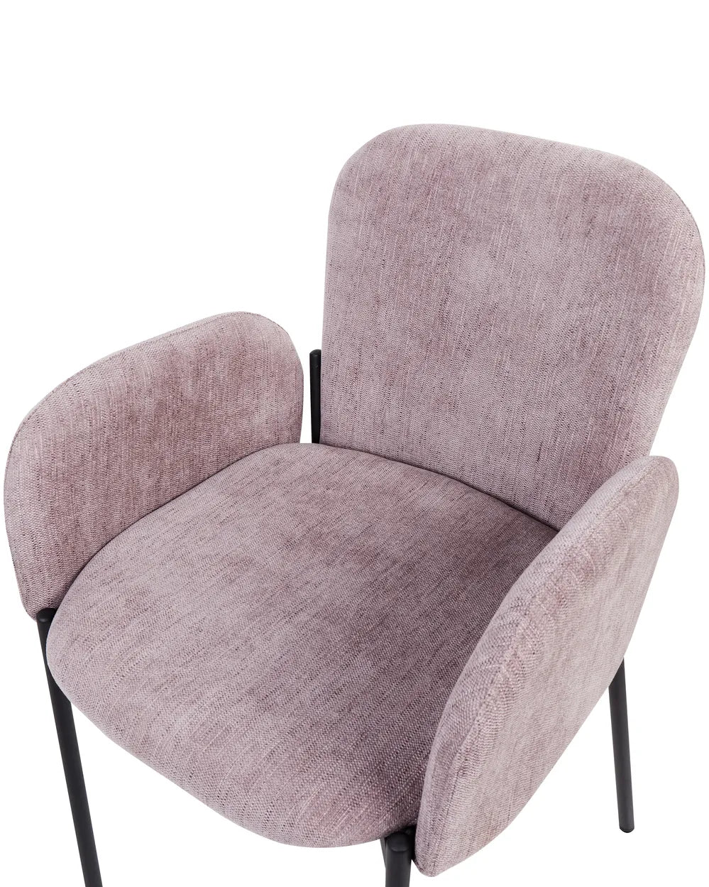 Set of 2 Dining Chairs Fabric Pink Elle