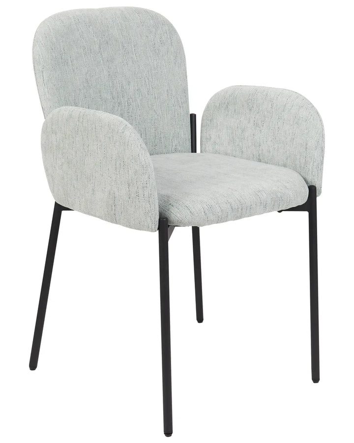 Set of 2 Dining Chairs Fabric Mint Green Elle