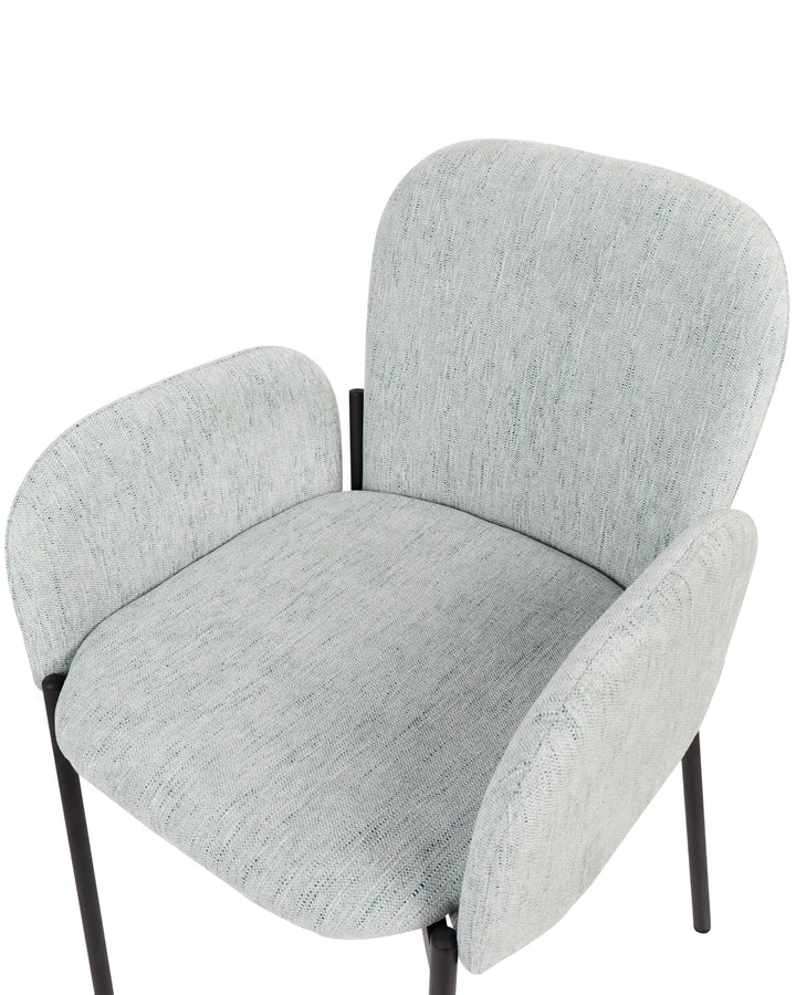 Set of 2 Dining Chairs Fabric Mint Green Elle