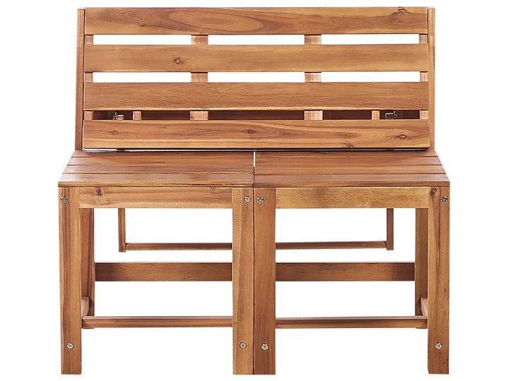 Convertible Garden Bench Bistro Set Acacia Wood Brown Kley