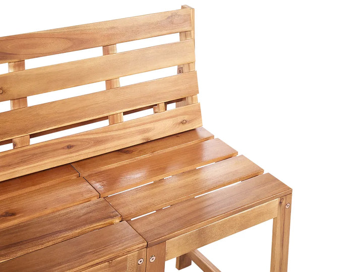 Convertible Garden Bench Bistro Set Acacia Wood Brown Kley