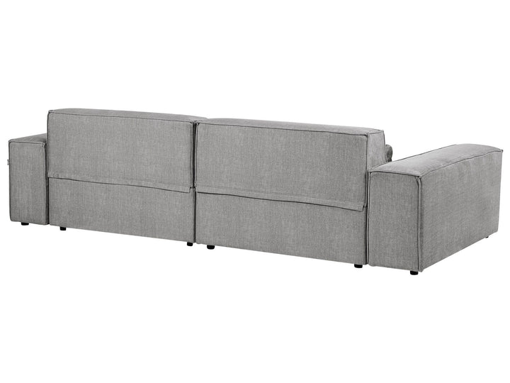 Hellnar Right Hand 2 Seater Modular Fabric Corner Sofa with Ottoman Grey