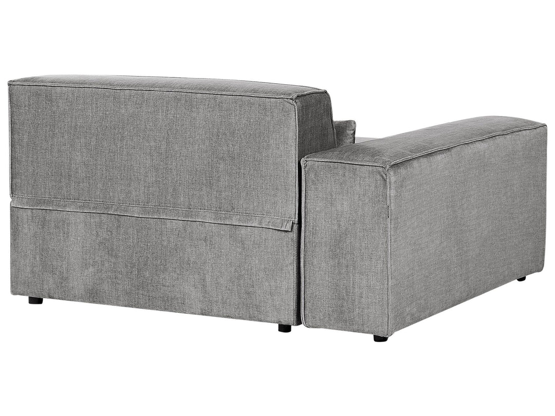 Hellnar Right Hand 2 Seater Modular Fabric Corner Sofa with Ottoman Grey