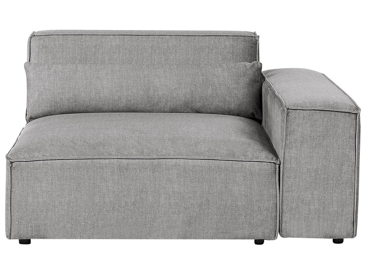 Hellnar Right Hand 2 Seater Modular Fabric Corner Sofa with Ottoman Grey